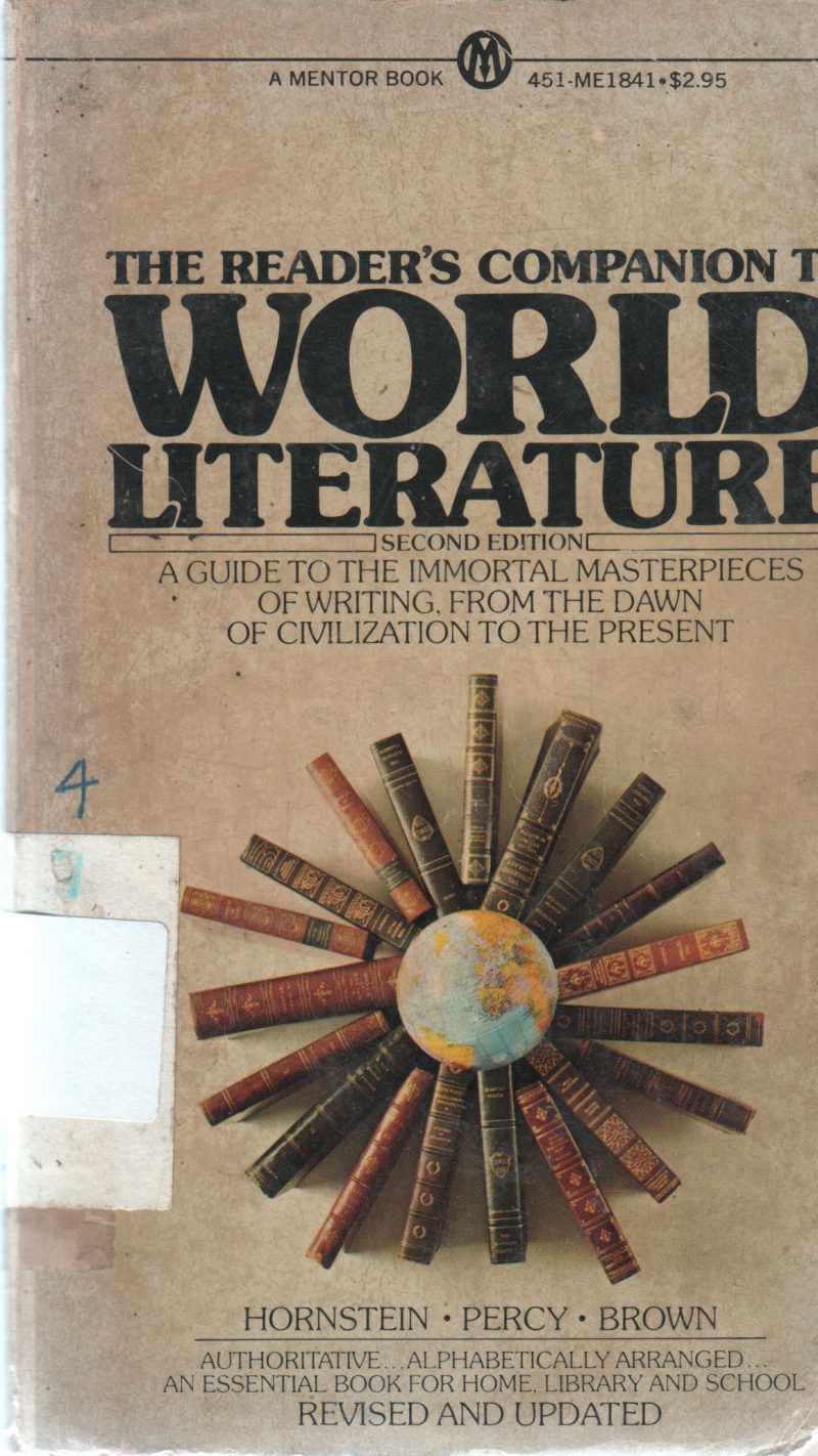 THE READERS COMPANION TO WORLD LITERATURE BY HORNSTEIN