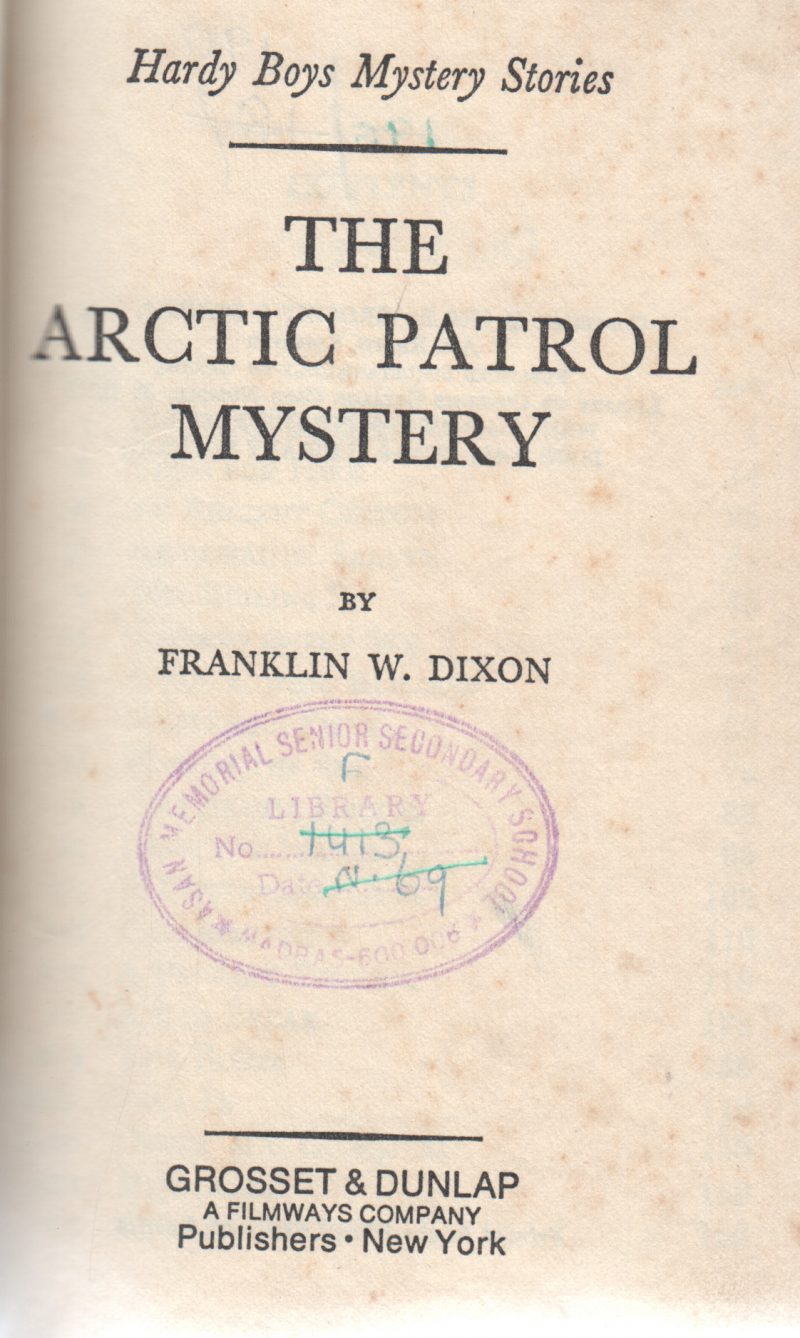 THE ARCTIC PATROL MYSTERY BY FRANKLIN W.DIXON
