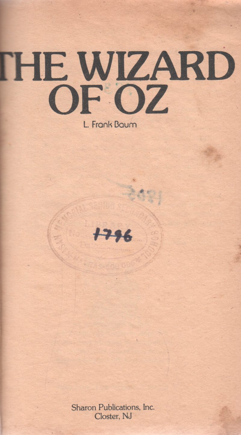 THE WIZARD OF OZ BY L. FRANK BAUM