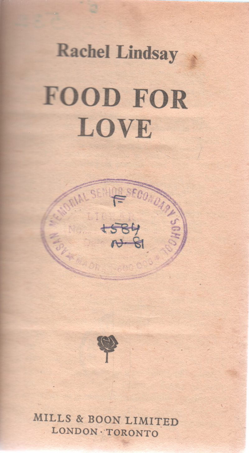 FOOD FOR LOVE BY RACHAEL LINDSAY