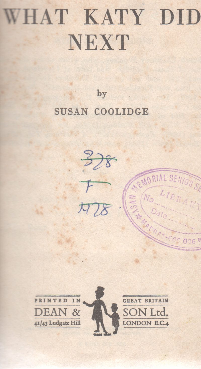 WHAT A KATY DID NEXT BY SUSAN COOLIDGE