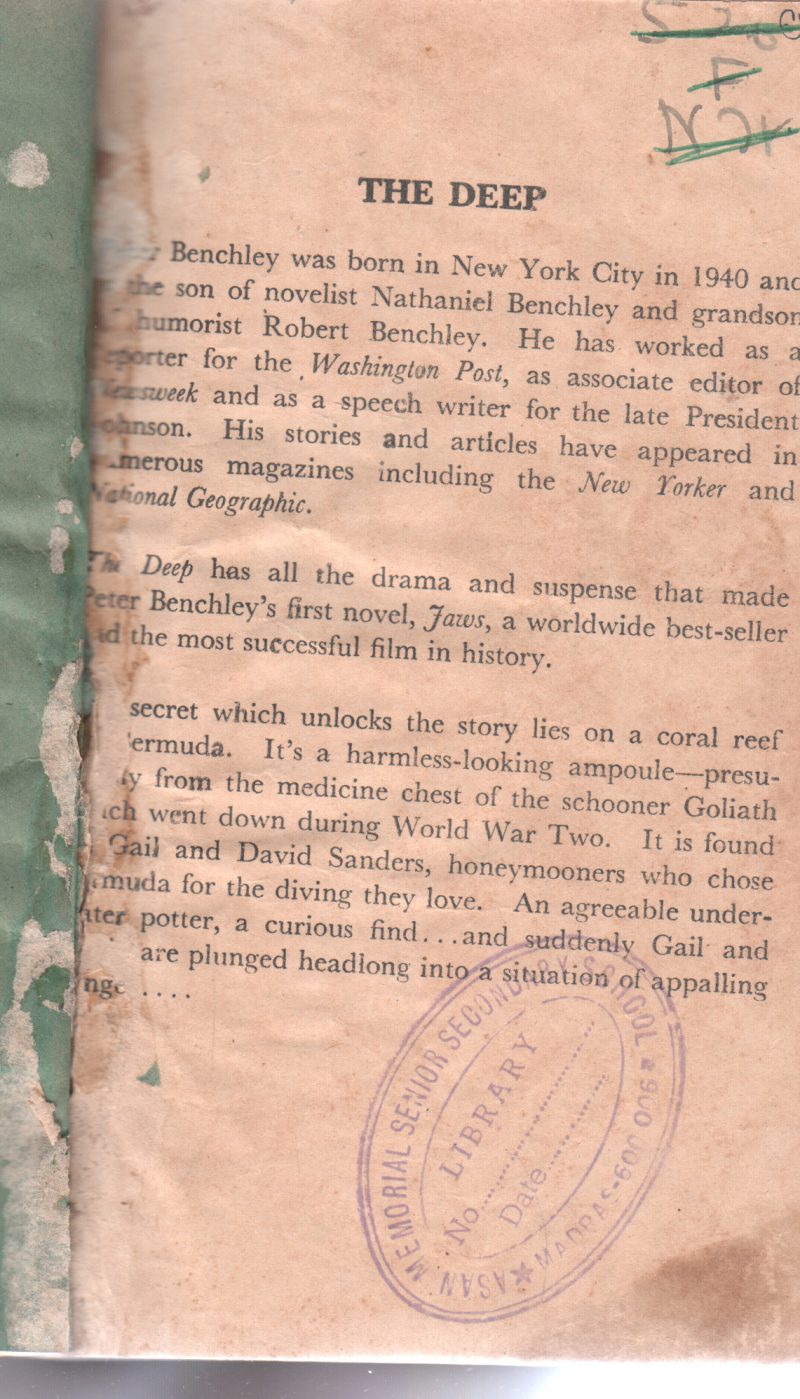 THE DEEP BY PETER BENCHLEY