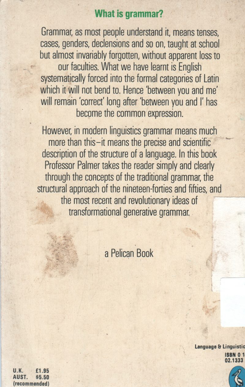 GRAMMAR BY FRANK PALMER - Image 2