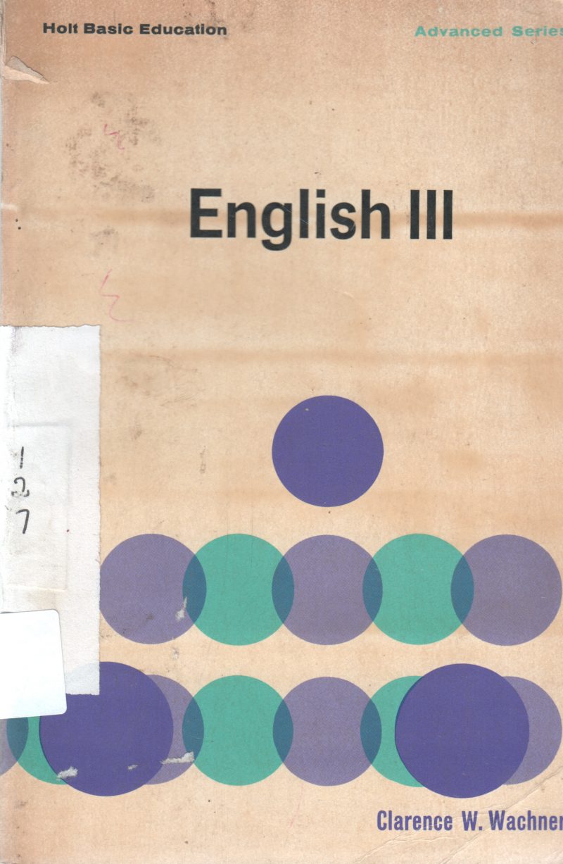 ENGLISH lll BY CLARENCE W. WACHNER