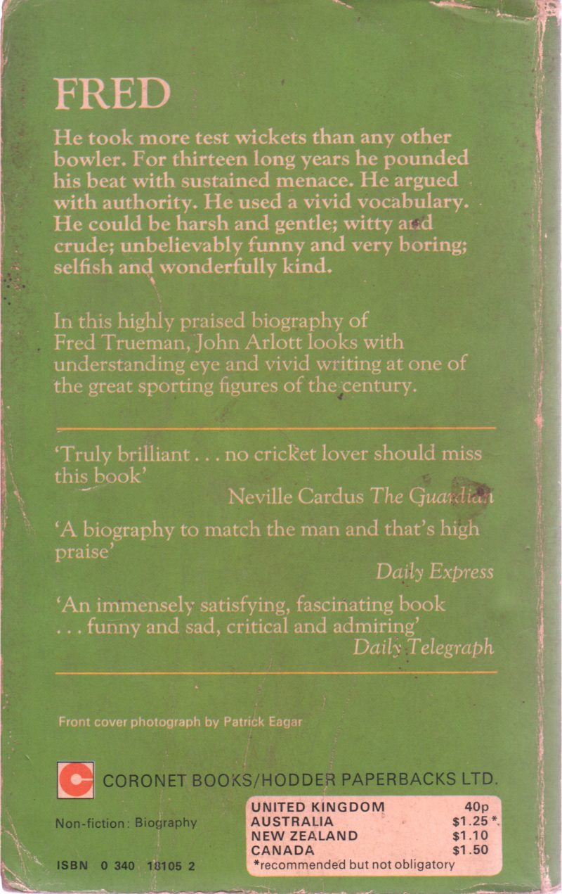 POTRAIT OF FAST BOWLER BY JOHN ARLOTT FRED - Image 2