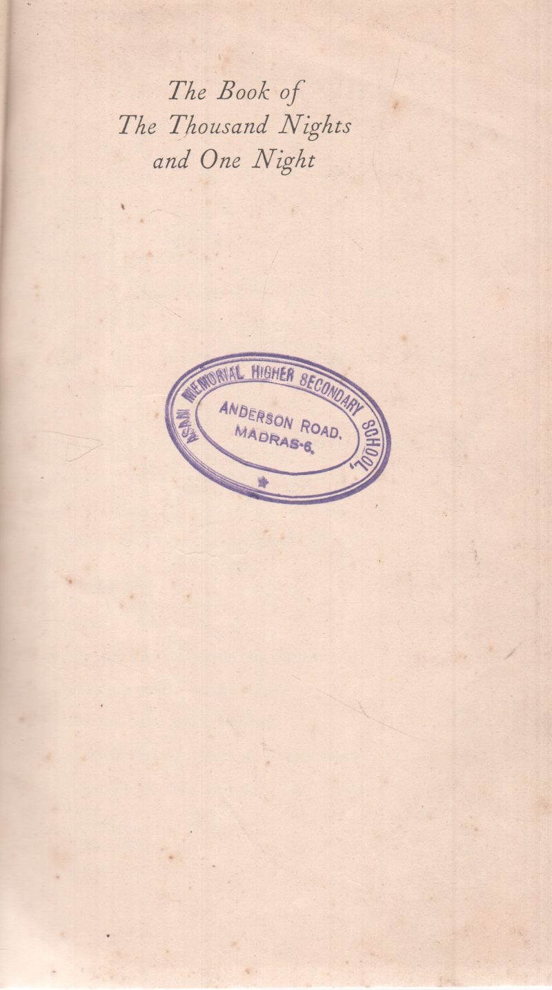 THE BOOK OF THE THOUSAND NIGHTS AND ONE NIGHT