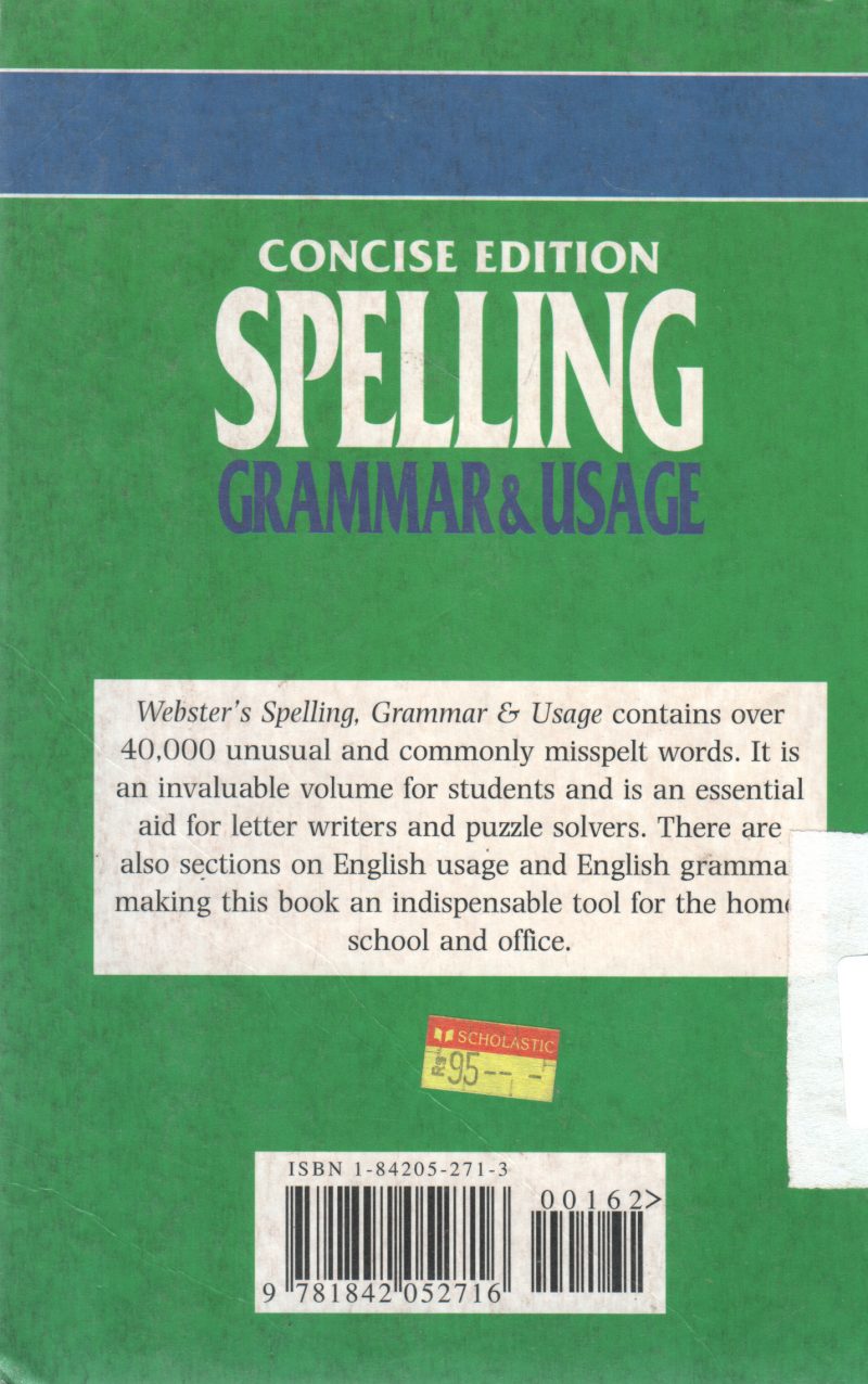 CONCISE EDITION SPELLING GRAMMAR & USAGE - Image 2