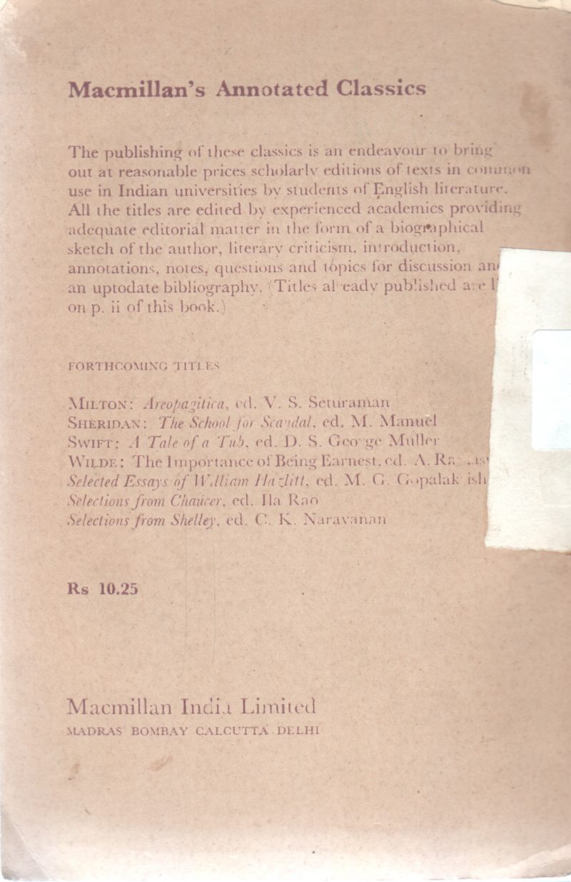SAMUEL JOHNSON LIFE OF MILTON BY P.V RAMACHANDRAN - Image 2