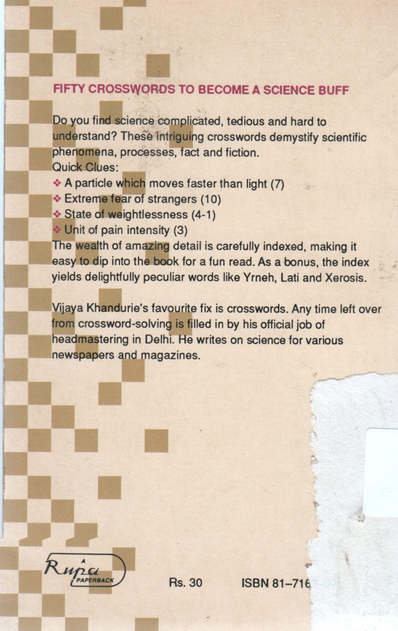 SCIENCE CROSSWORD BY VIJAYA KHANDURIE - Image 2