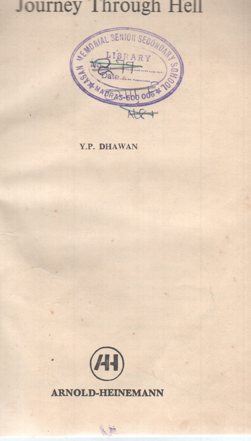 JOURNEY THROUGH HELL BY Y.P. DHAWAN