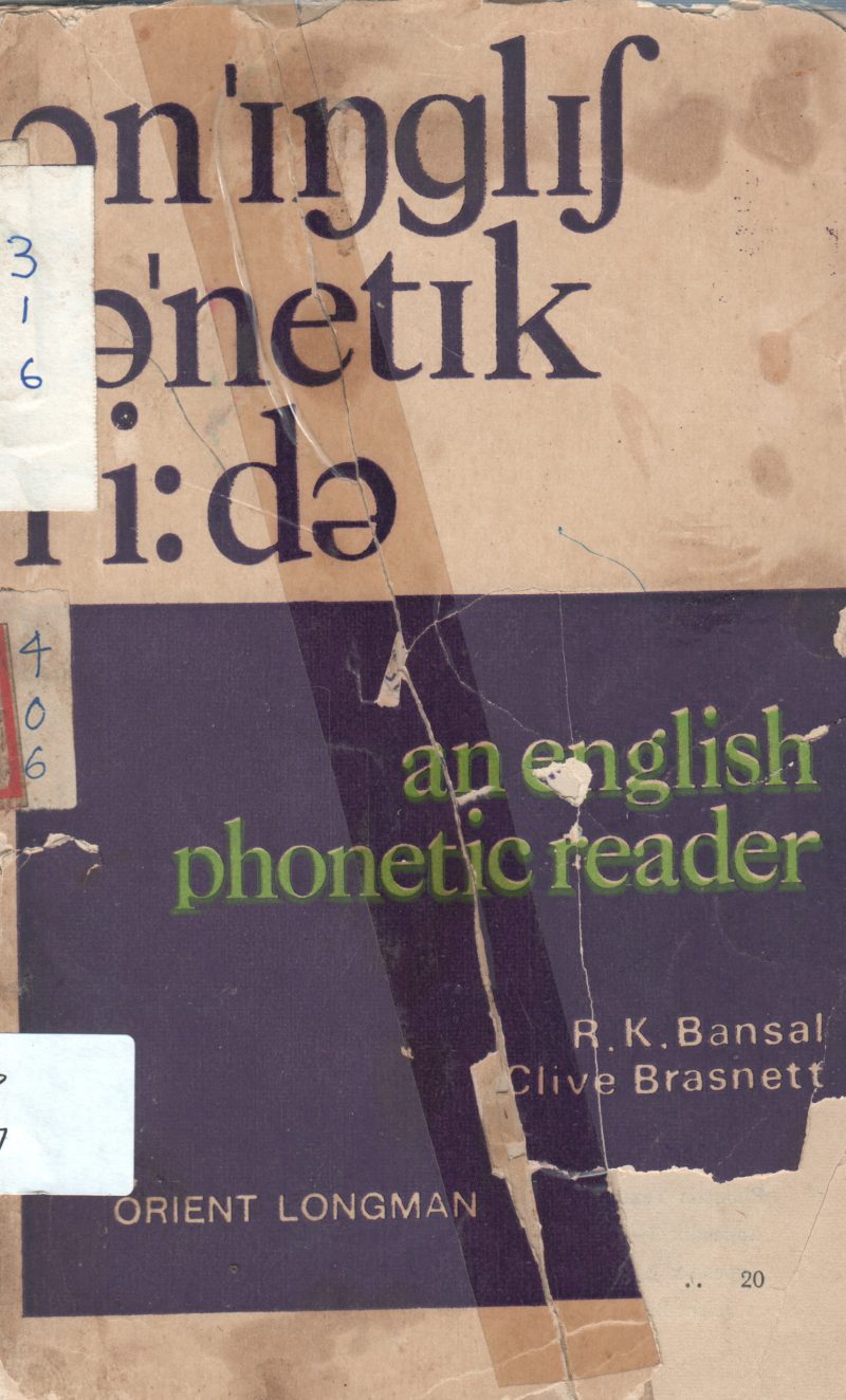 AN ENGLISH PHINETIC READER BY R.K BANSAL