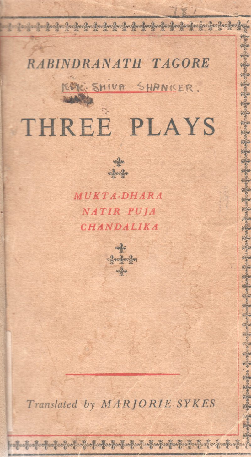 THREE PLAYS BY RABINDRANATH TAGORE