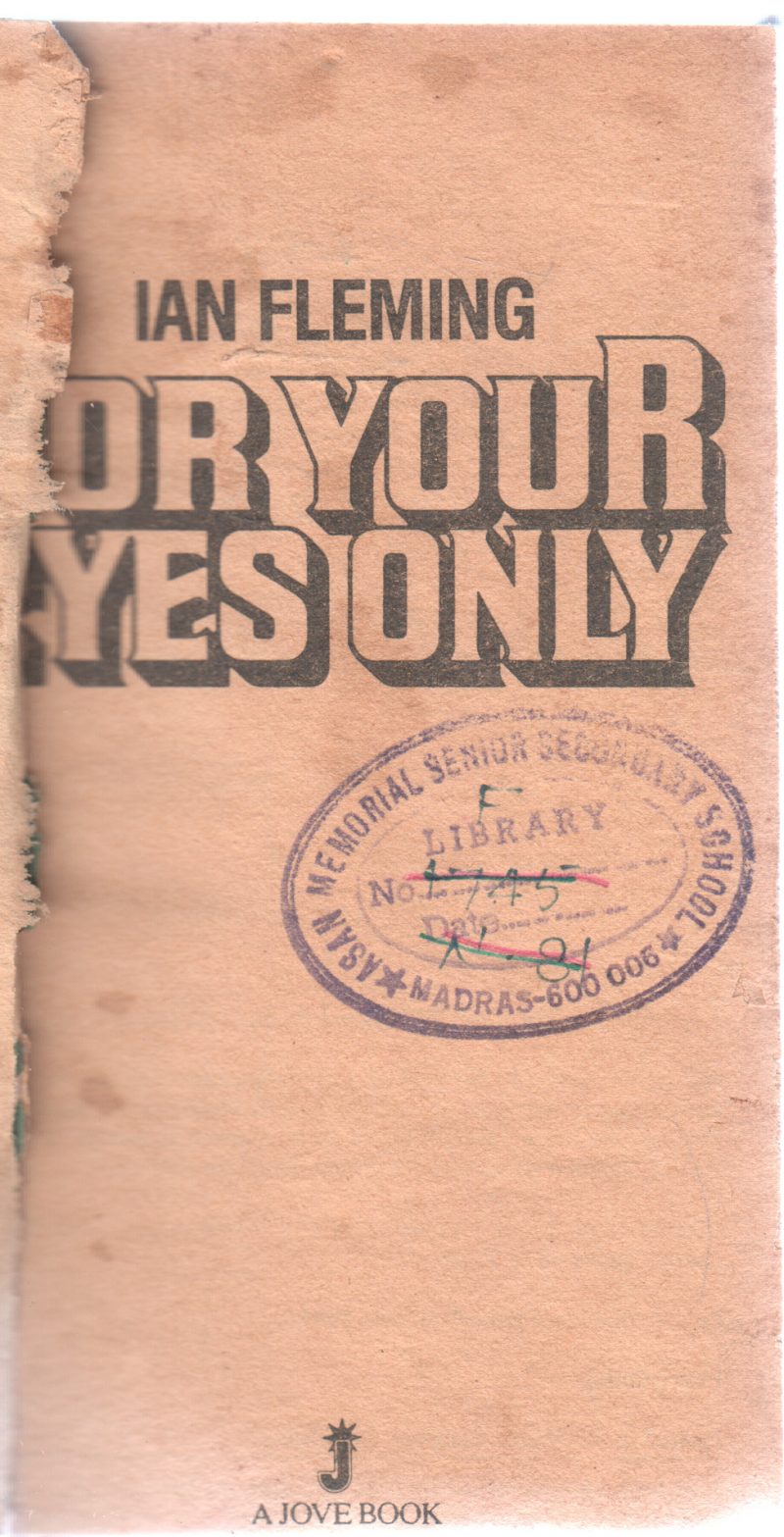 FOR YOUR EYES ONLY BY IAN FLEMING