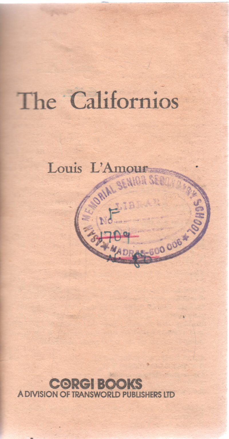 THE CALIFORNIOS BY LOUIS L' AMOUR