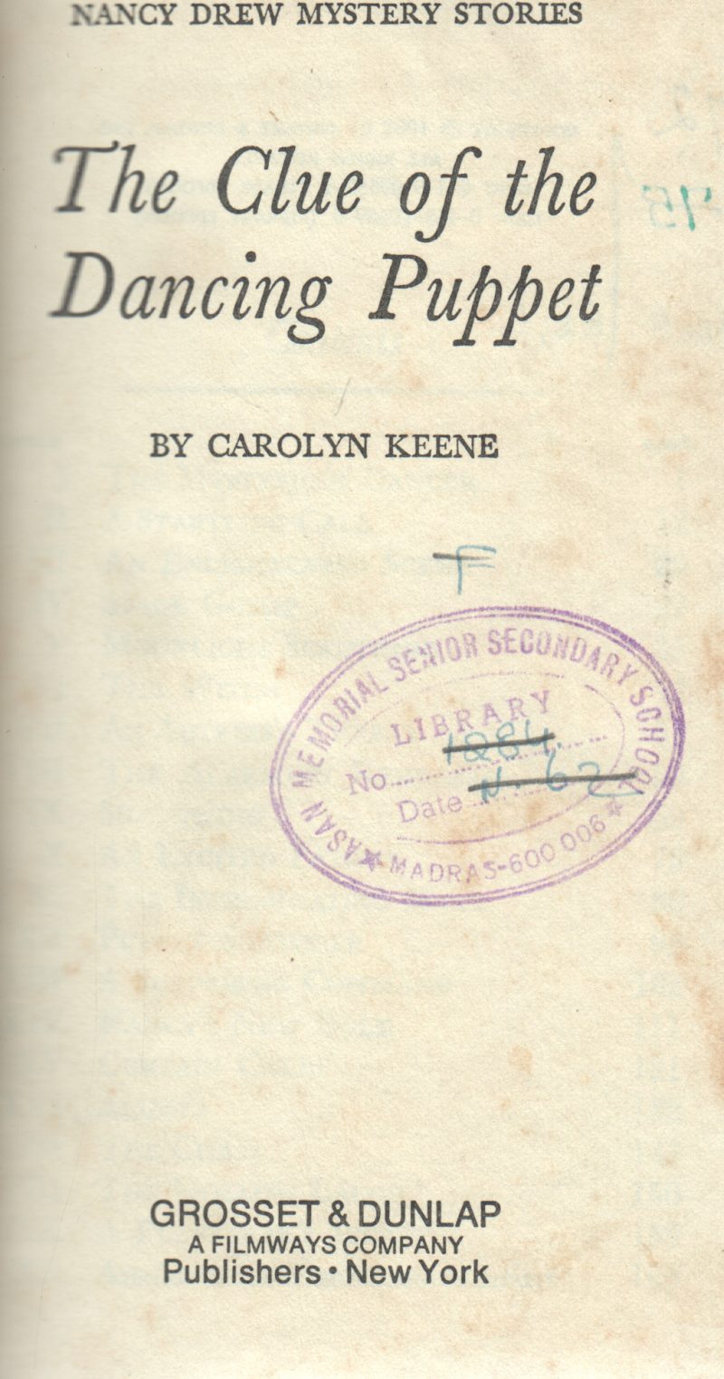 THE CLUE OF DANCING PUPPET BY CAROLYN KEENE