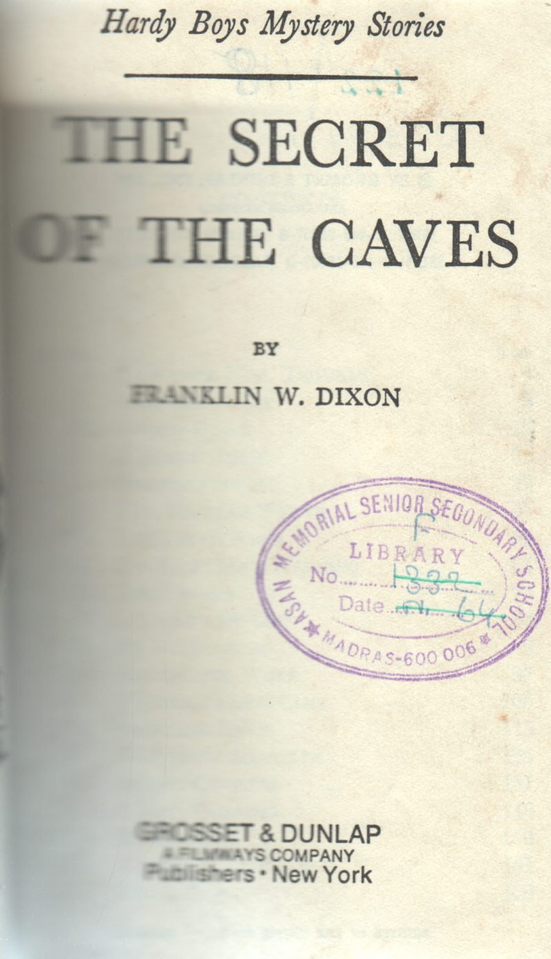 THE SECRET OF THE CAVES BY FRANKLIN W.DIXON