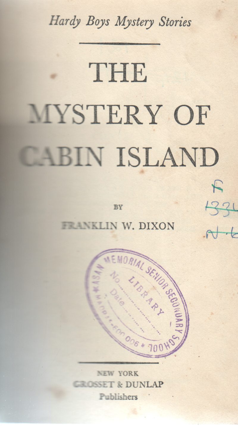 THE MYSTERY OF CABIN ISLAND BY CAROLYN KEENE