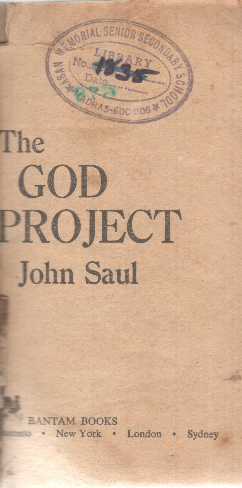 THE GOD PROJECT BY JOHN SAUL