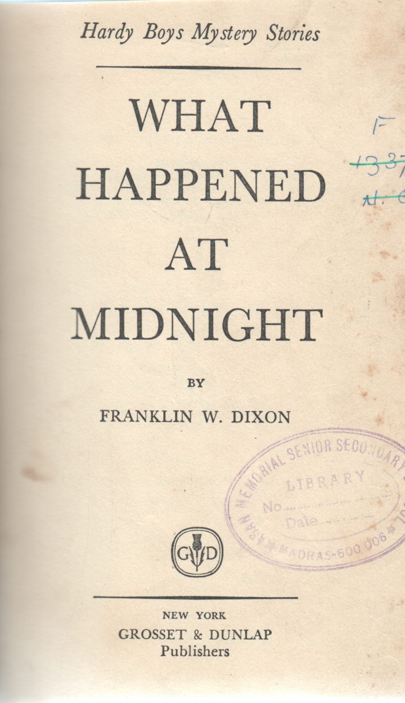 WHAT HAPPENED AT MIDNIGHT BY FRANKILN W.DIXON