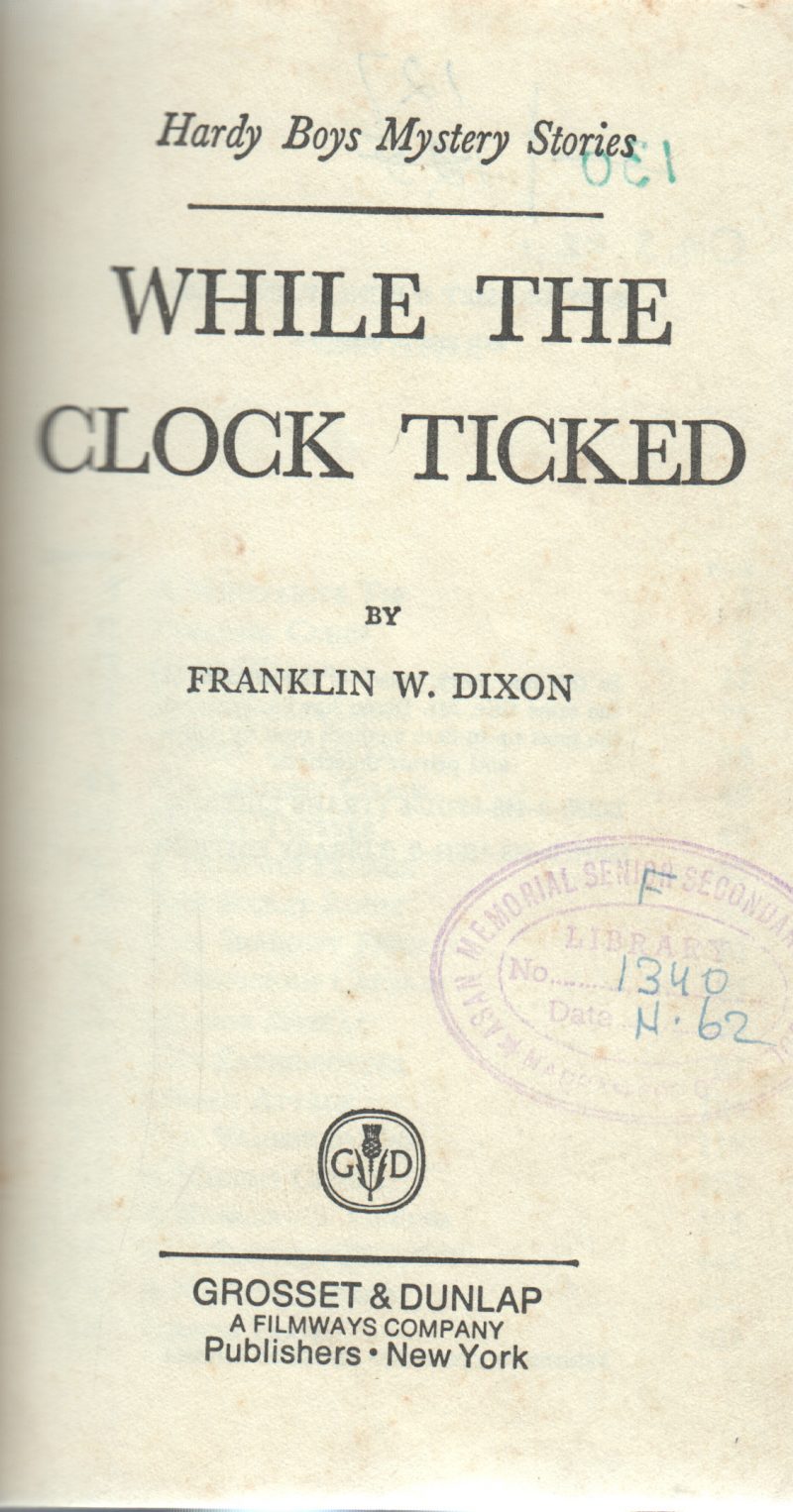 WHILE THE CLOCK TICKED BY FRANKLIN W.DIXON